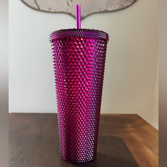 Starbucks Pink jeweled 24oz studded tumbler - Picture 2 of 6